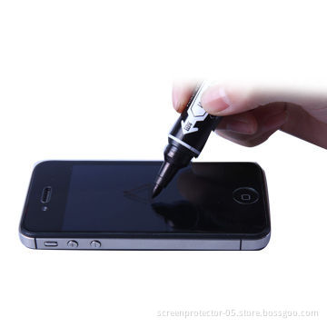 Tempered Glass Screen Protector for iPhone 4/4S, Bubble-free, No Residue
